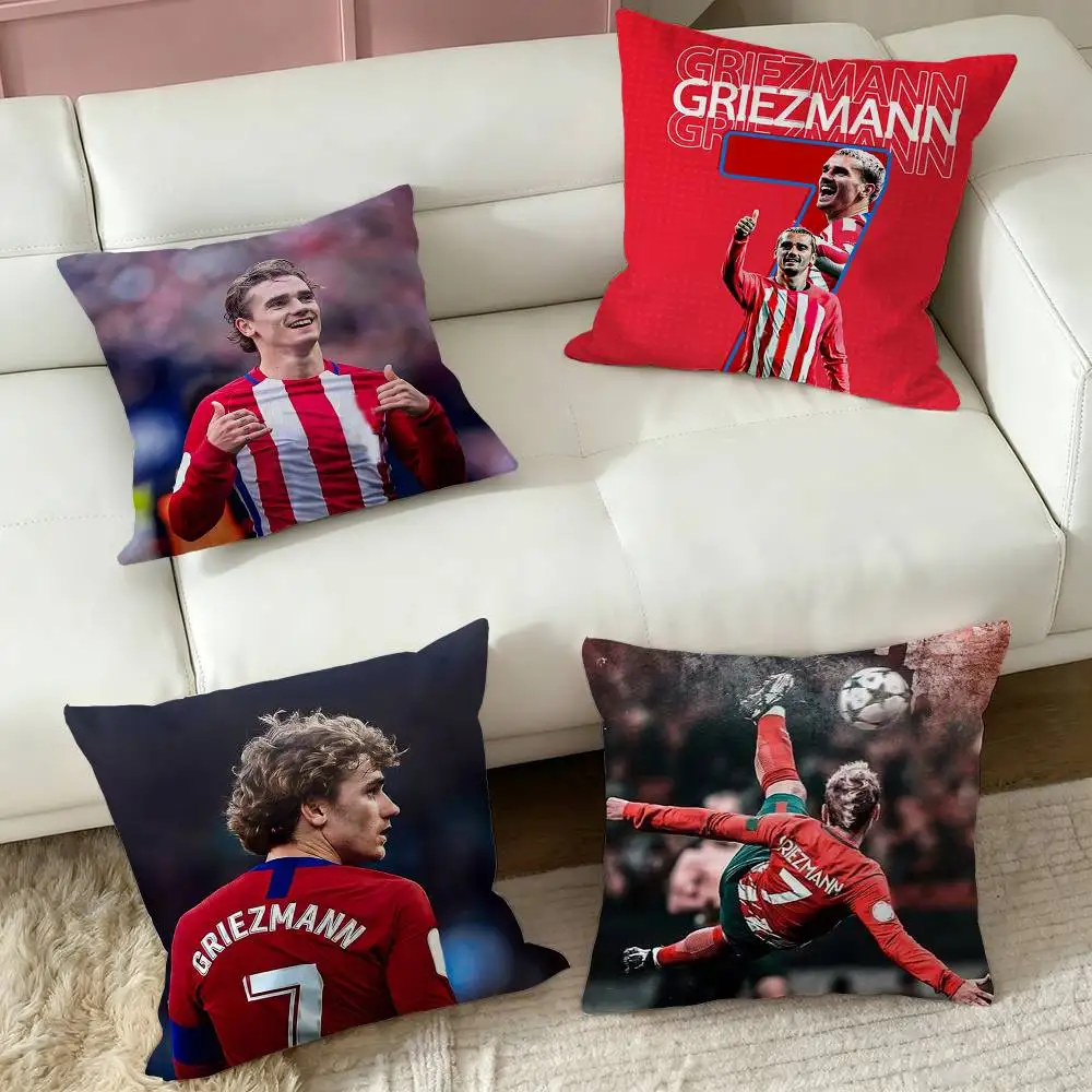 A-Antoine Griezmann Pillow Case Square Double-Sided Sofa Cushion Cover Bedroom Bedside Pillow