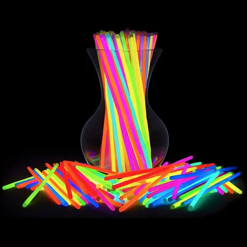 

100pcs Glowing Sticks Bulk Fluorescence Stick Dance Concert Party Props Luminous Love Letters DIY Neon Wedding Christmas Lights