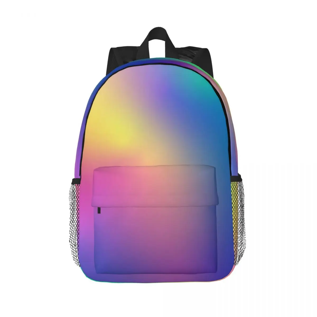 

Gradient Colors Backpack - Colorful Rainbow 2 Printed Lightweight Casual Schoolbag For School, Outdoor, Shopping, Office 15inch