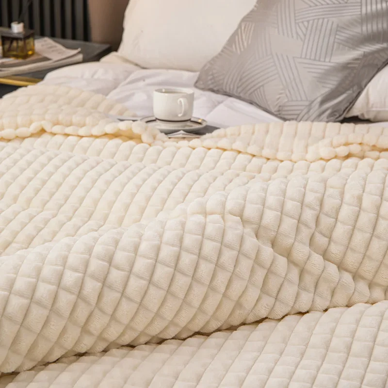 Luxury Imitation Fur Blanket for Winter Warmth Super Comfortable Quilt for Beds High-end Bed Linen Single Queen King Thick Soft
