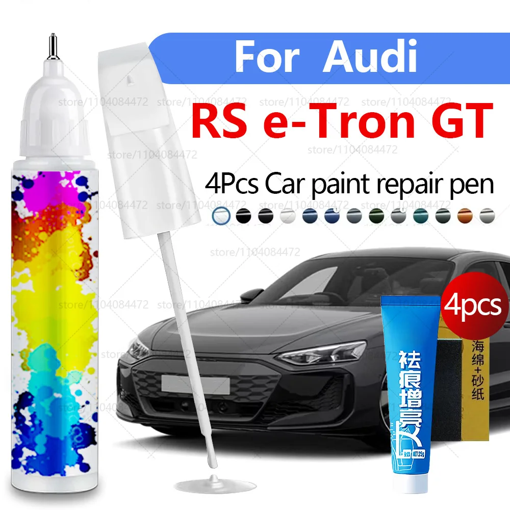 قلم إصلاح طلاء السيارات لـ 2021-2025 أودي S e-Tron GT RS e-Tron GT ملحقات إصلاح الخدش 4 قطعة أسود LY9T أبيض LY9L أحمر