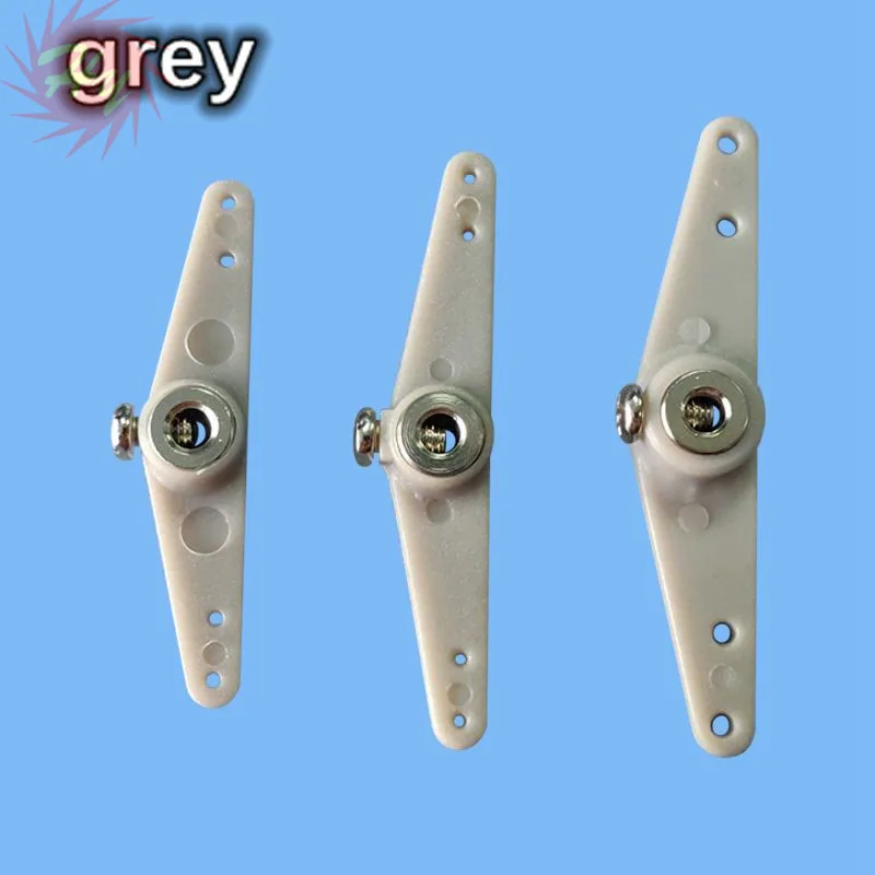 5 Sets 3MM Metal Core Bidirectional Arms Steering Arm With Screw For RC Airplanes Parts Model Accessories Color Grey & Black