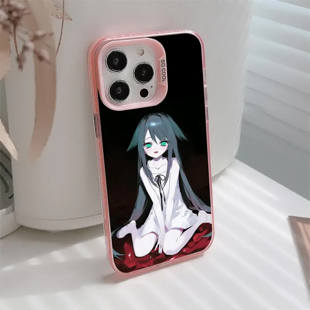 Saya no Uta حافظة هاتف محمول لهاتف آيفون 17 16 15 14 13 12 11 X XR XS 8 7 Pro Max Plus غطاء وردي شفاف للهاتف الذكي جميل