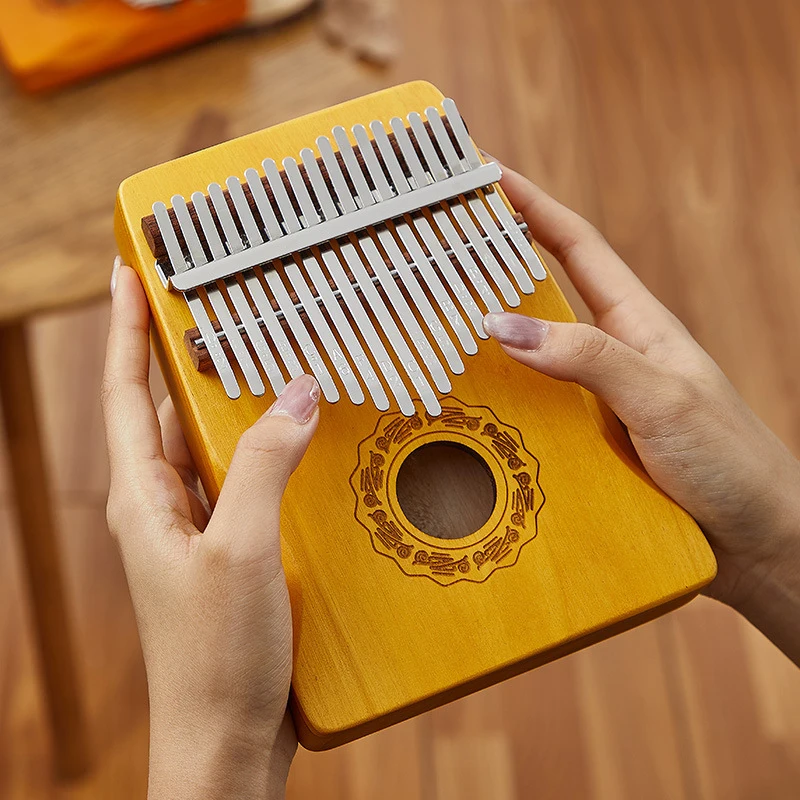 Hluru 17 Key Kalimba Finger Piano Kalimba 21 Key Thumb Piano Keyboard Musical Instrument Mbira For Beginner Music Lover Gifts ﻿