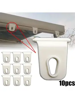 10個裝白色/黑色通用遮陽篷衣鉤架,適用於房車、露營車、旅行車、派對燈架,房車遮陽篷掛鉤配件 8 最佳銷售 房車家具 - №4