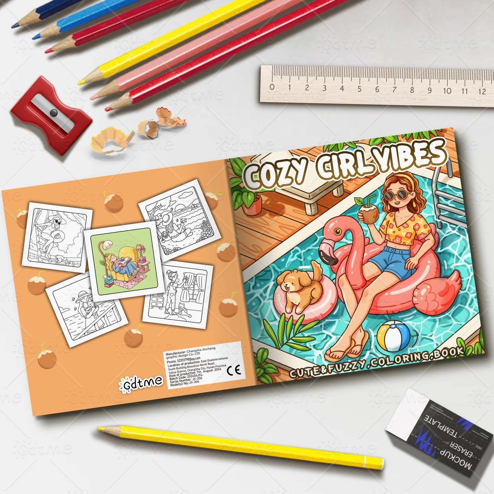 COZY CIRL VIBES Coloring Book for Adults Featuring Cute Cozy Daily Activities for Relaxation (Cozy Spaces Coloring) image 4