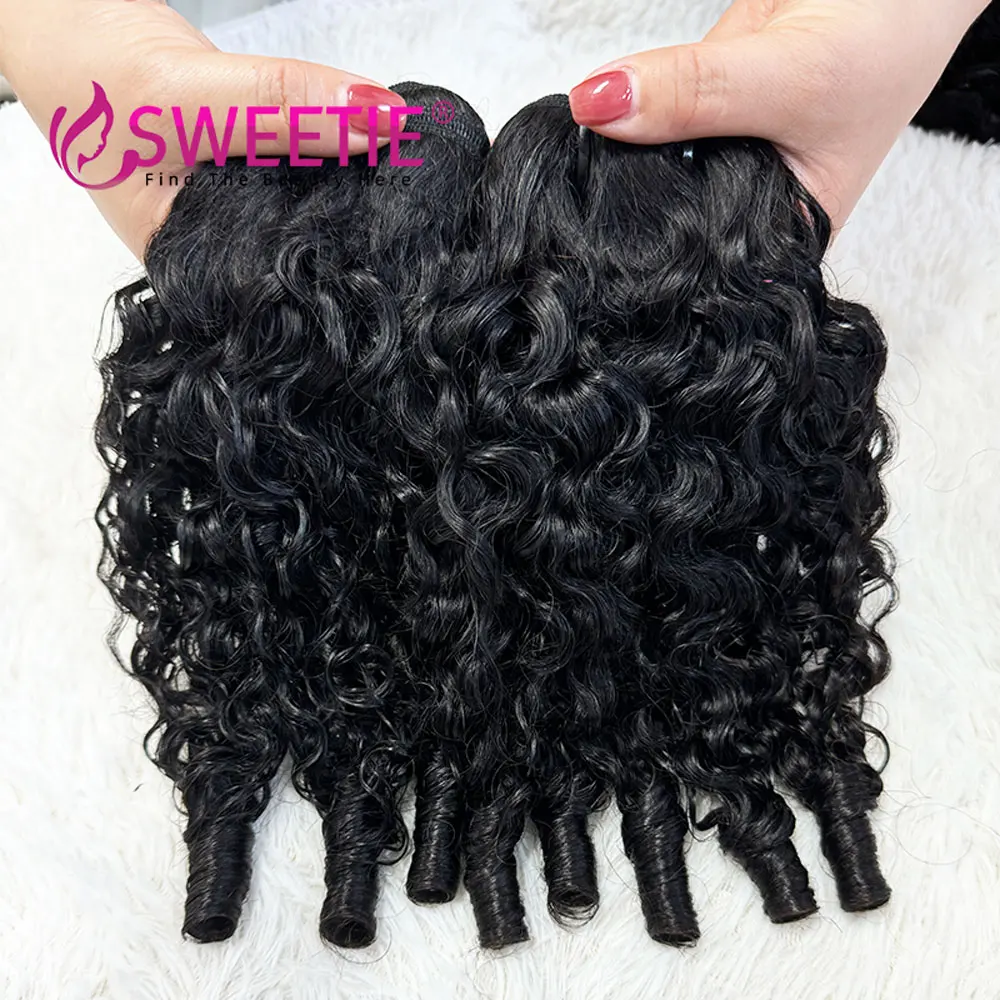 Paquetes de cabello humano birmano Pix Curls, paquetes de cabello virgen crudo vietnamita, paquete de tejido en espiral oceánico, 12A