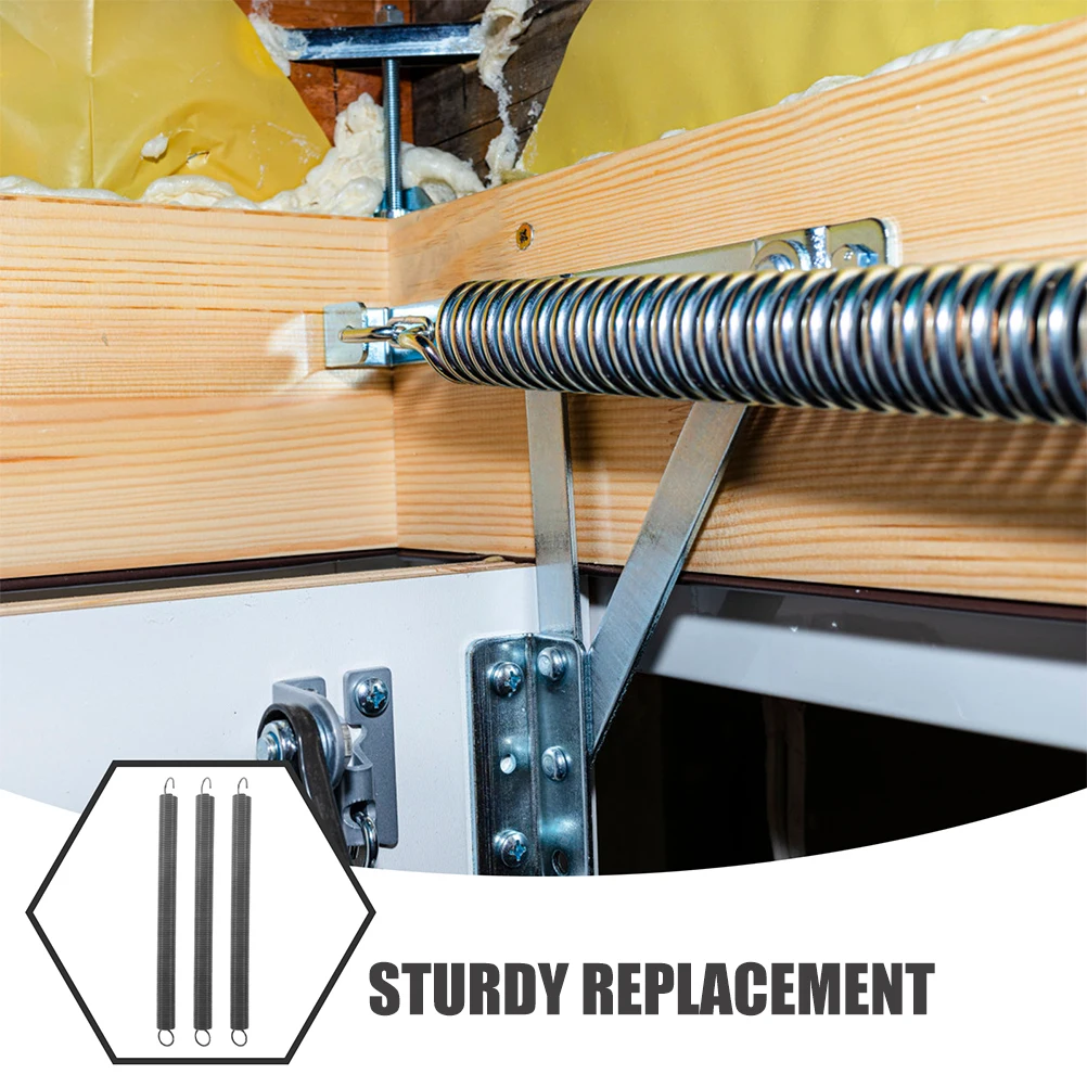 4pcs Heavy Duty Attic Ladder Springs Silver Replacement Loft Stairs Longlasting Use Easy Installation Versatile Application
