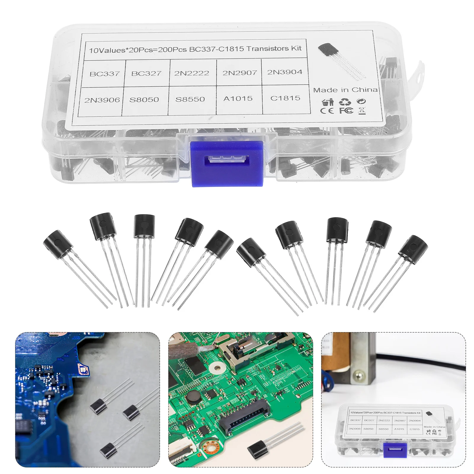 

200pcs To-92 Diode Set Fast Switching Easy Identification Electronic Component Assortment Kit For Diy Projects