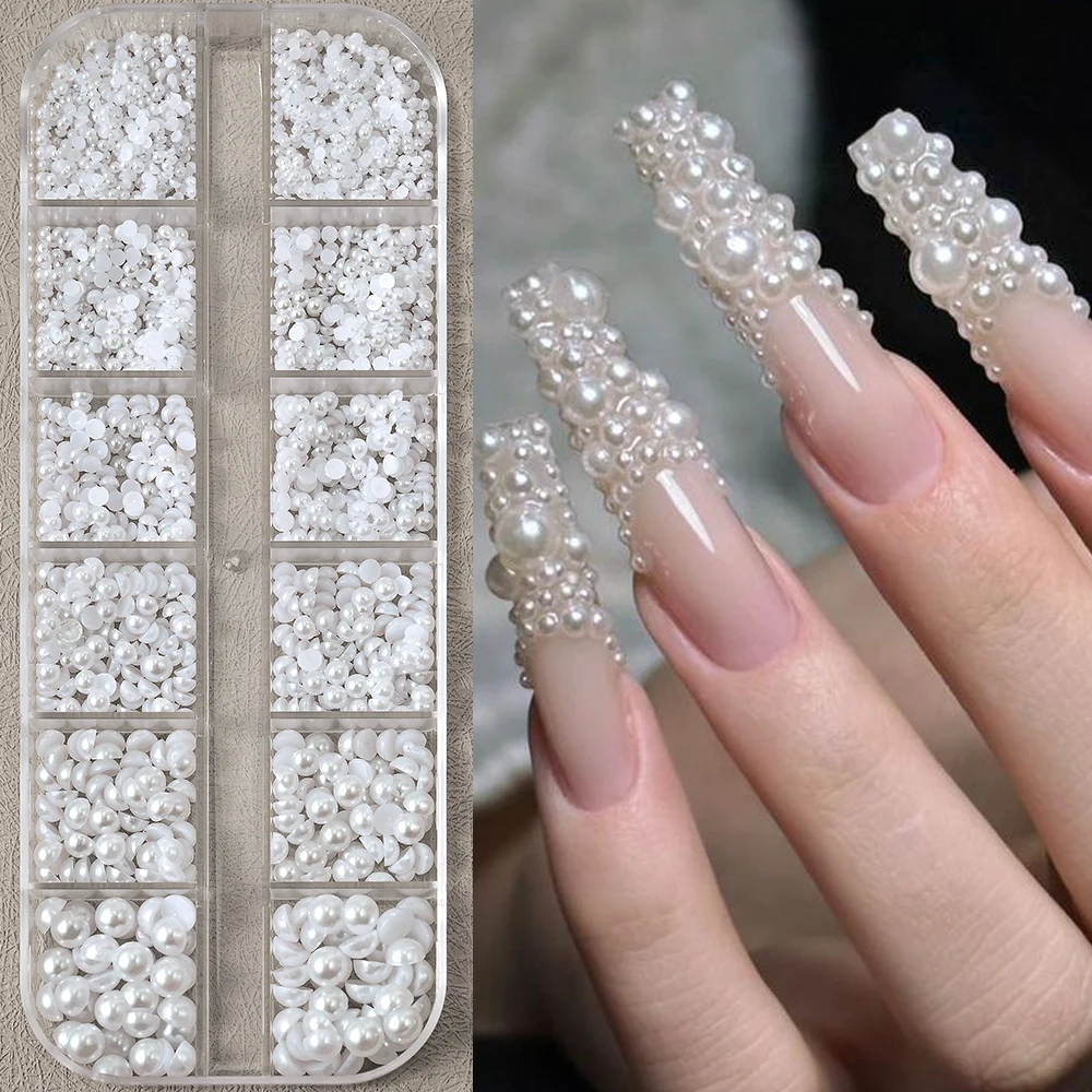 12 Gitter SS6-SS30 Harz Kristall Nail Art Strasssteine Klar/Rot/Rosa Flatback Diamant Nagel Edelsteine Runde Perlen Maniküre Dekoration