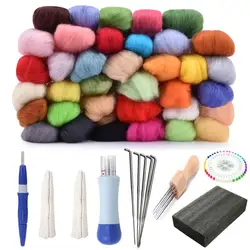 6/10/17 ColorsRandom Color Wool Felt Handmade Felt Needle DIY Finger Cots Hand Craft Foam Wool Felt Kit