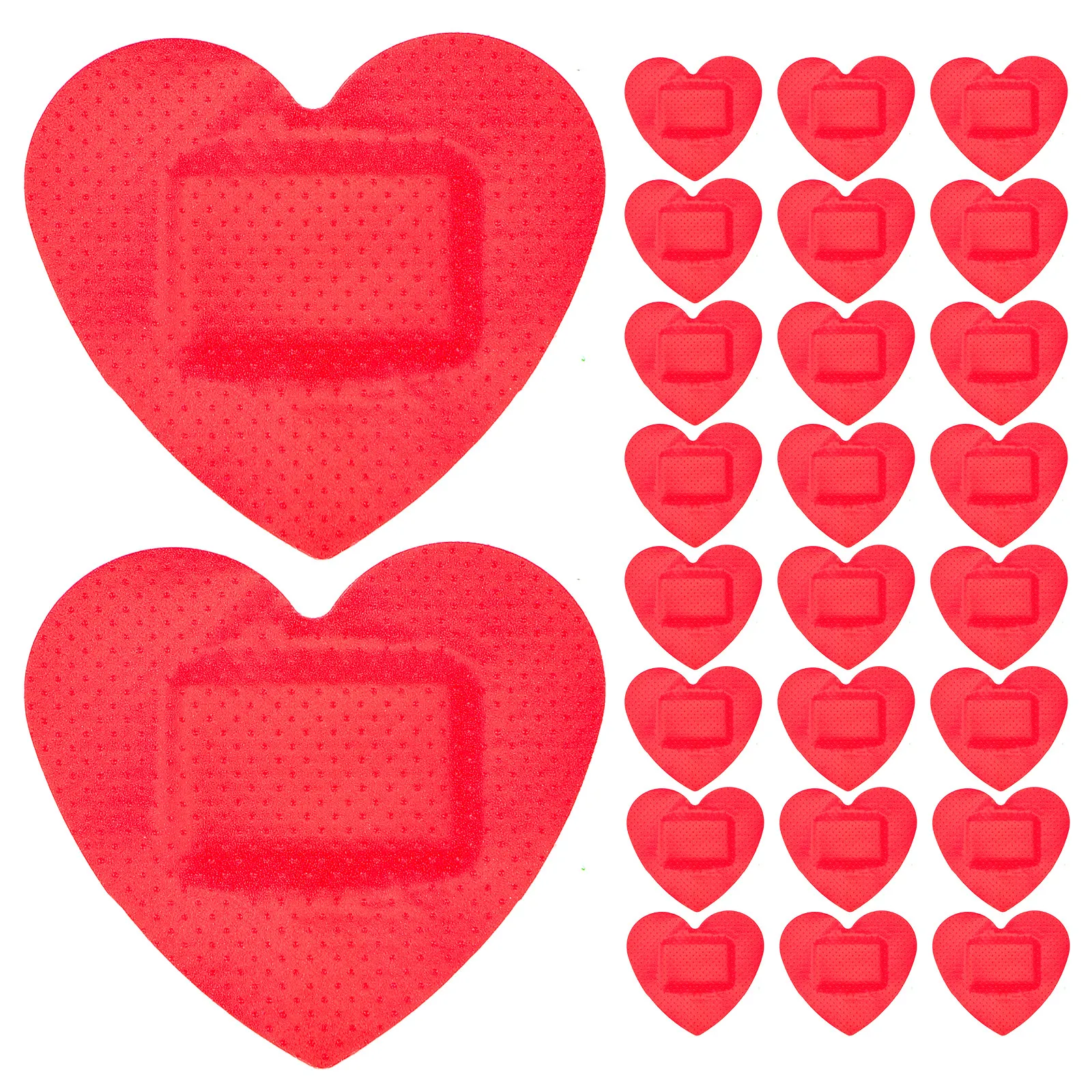 

50pcs Heart Shaped Bandages Wound Care Patches Hemostatic Stickers First Aid Supplies Elastic Patch Waterproof Breathable