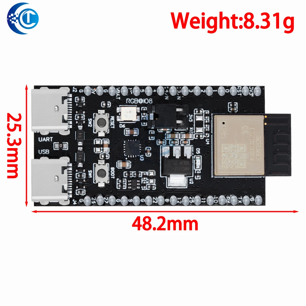 ESP32-H2-DevKitM Development Board: WiFi+Bluetooth (H2 Series) with Thread/Zigbee/BLE Support – Compatible with Arduino