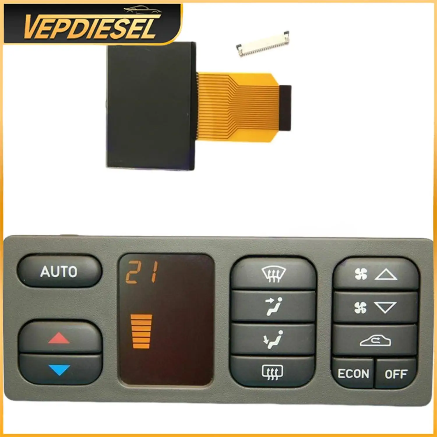 For SAAB 93 9-3 1999-2003 Car Air Conditioning LCD Display Climate Control Panel Screen Compatible with All ACC Parts Numbers