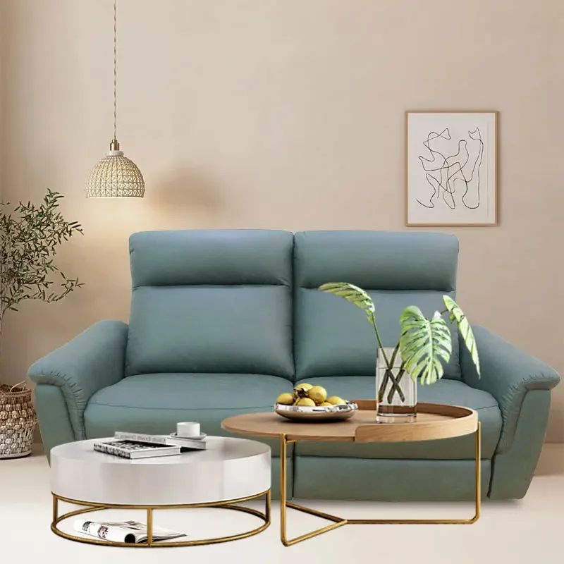 3-Person modern minimalist technology cloth sofa multi-functional solid wood space sofa living room