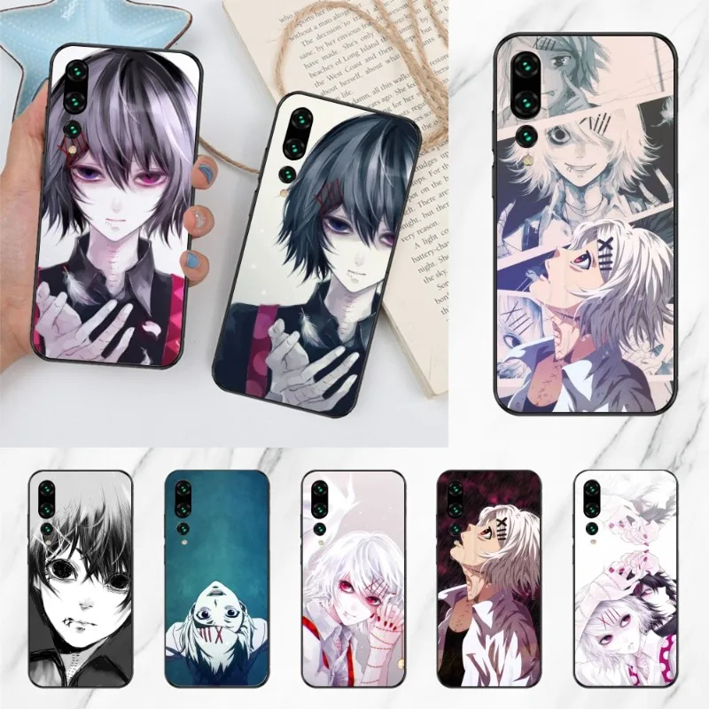 Tokyo Ghoul Juuzou Mobile Phone Case for Huawei P50 P40 P30 Pro Lite P Smart 2021 2019 Magic 3 Black Soft Phone Cover Funda