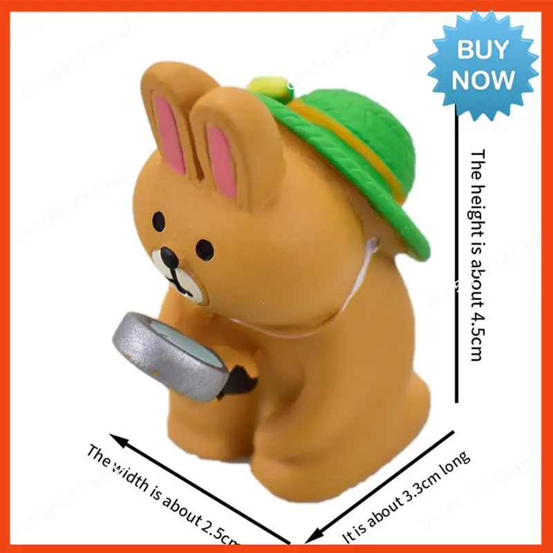 BISM مصغرة تماثيل راتينج تمثال لطيف الضفدع النحت للخارجية الجنية حديقة وديكور مكتب تمثال تمثال رائعتين