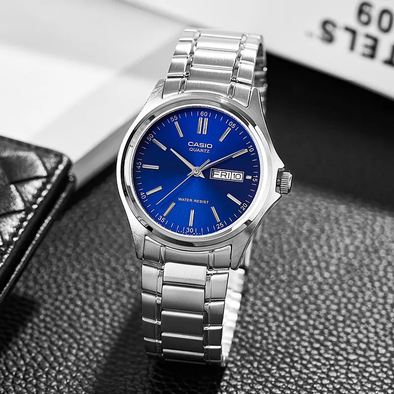 ساعة كاسيو أصلية للرجال مع عرض التاريخ، مقاومة للماء، ساعة كوارتز كاجوال للأعمال، ساعة عصرية للطلاب، هدية للأب