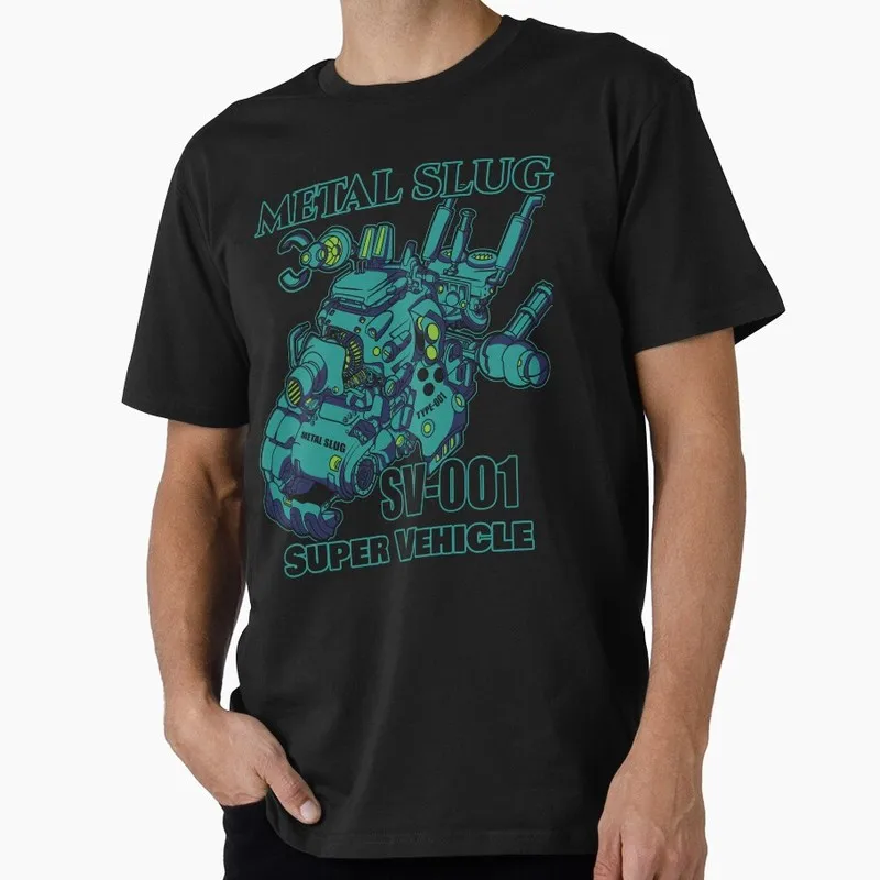 Metal Slug Game T Shirt 1212 Vintage Arcade Graphic Tee Retro Military Action Shooter printed Short