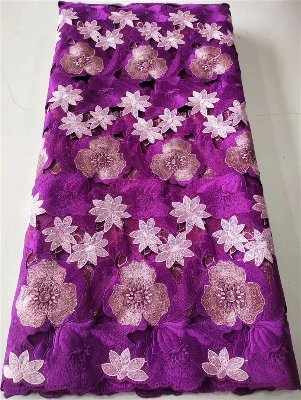 Soft African Embroidery Lace Fabric Original Austria Organza Handcut British Highest Grade for Wedding Celebrants