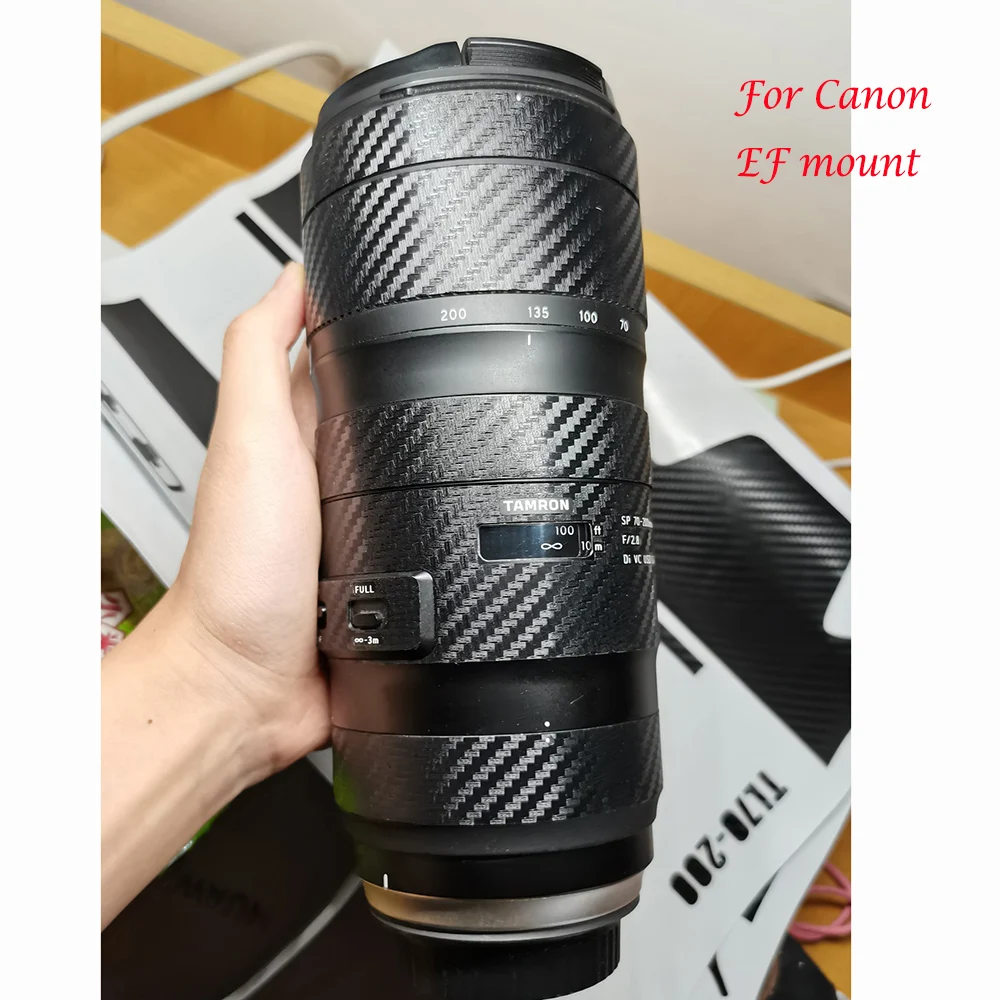 For Tamron 70-200mm F2.8 G2 A025 A009 A001 Canon EF Mount Decal Skin Lens Sticker Vinyl Wrap Film SP 70-200 F 2.8 Di VC USD G2