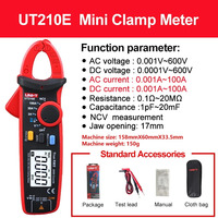 UNI-T UT210E UT210D UT202A+ UT204 PLUS UT207B UT208B Clamp Meter AC/DC Digital Voltmeter Ammeter Pliers Current Multimeter