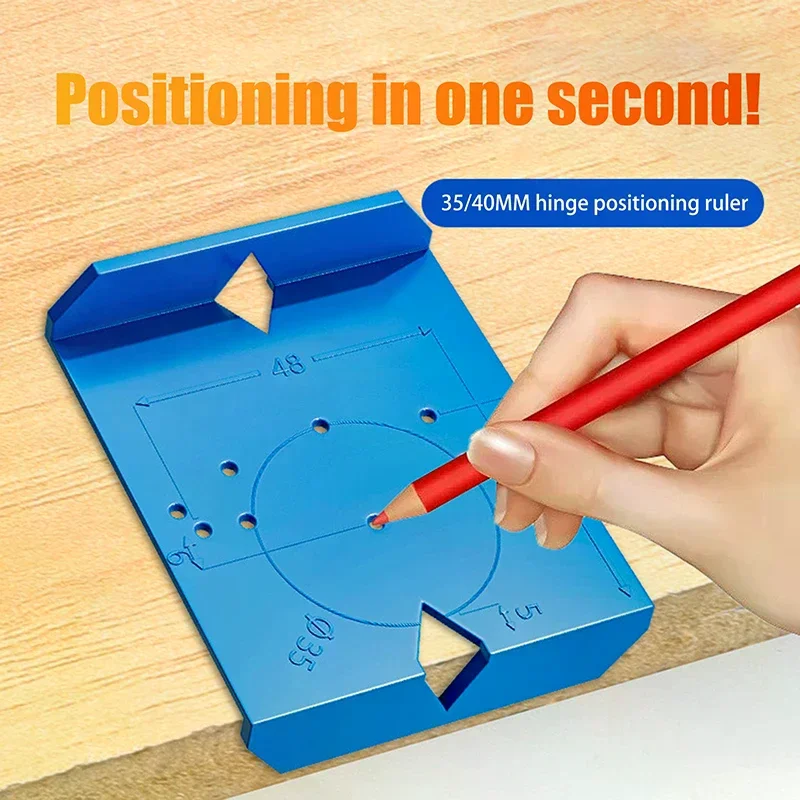 

Локатор для сверления петель из АБС-пластика, дверная петля шкафа, шаблон линейки для штамповки, вспомогательный инструмент для установки петель для деревообработки