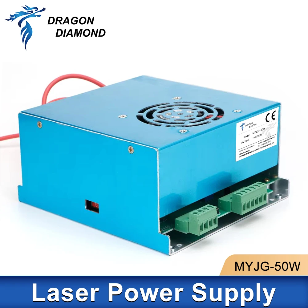 K40 Series 50W Co2 Laser Power Supply MYJG-50 110V/220V For 3020 4040 4060 Laser Tube Engraving Cutting Machine