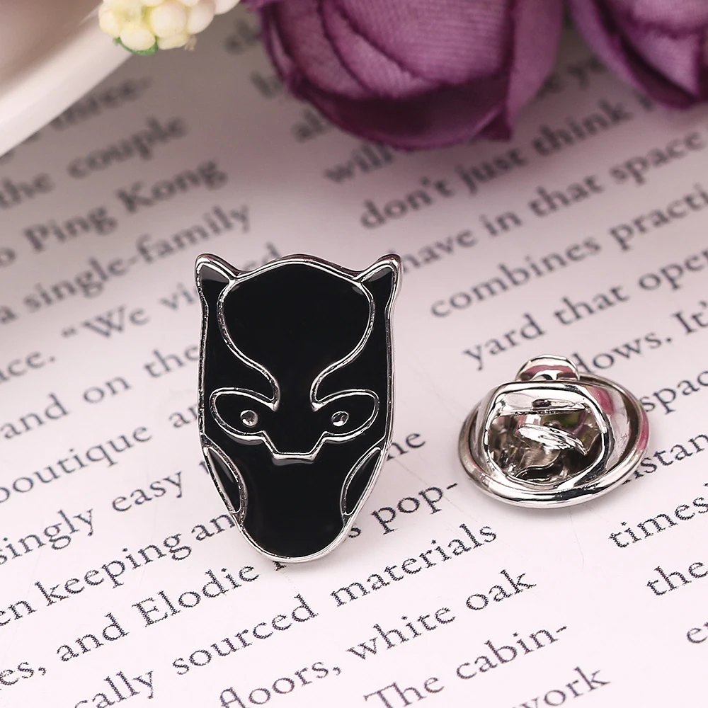 Superhero Black Panther Brooch The Avengers Cosplay Metal Fashion Clothes Backpack Badge for Men Jewelry Gifts