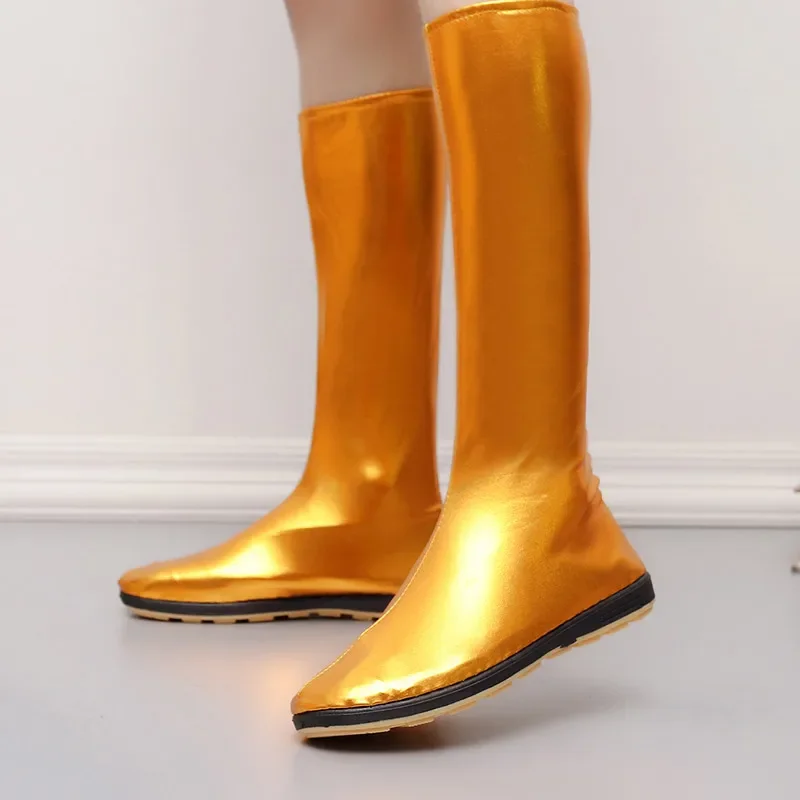 top boots high flat boots for dancer mongolian dance shoes christmas stage performance clothing accessories festival supplies