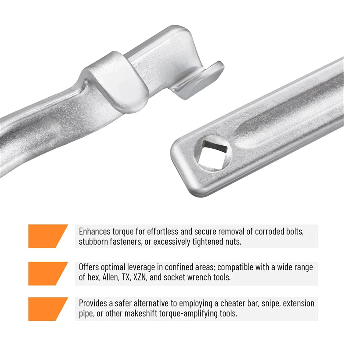 2 Stuks Sleutel Verlengstuk Gereedschap, Sleutel Extender Adapter Voor 1/2 Inch Drive Breaker Bars / 21 Mm Hex Drive Tools