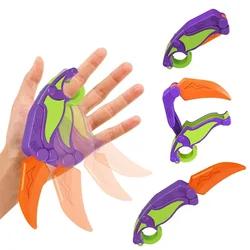 3D Printed Gravity Claw Knife Toy Stress Relief Butterfly Fidget Hand Gripper Sensory Toys decompress push card gifts