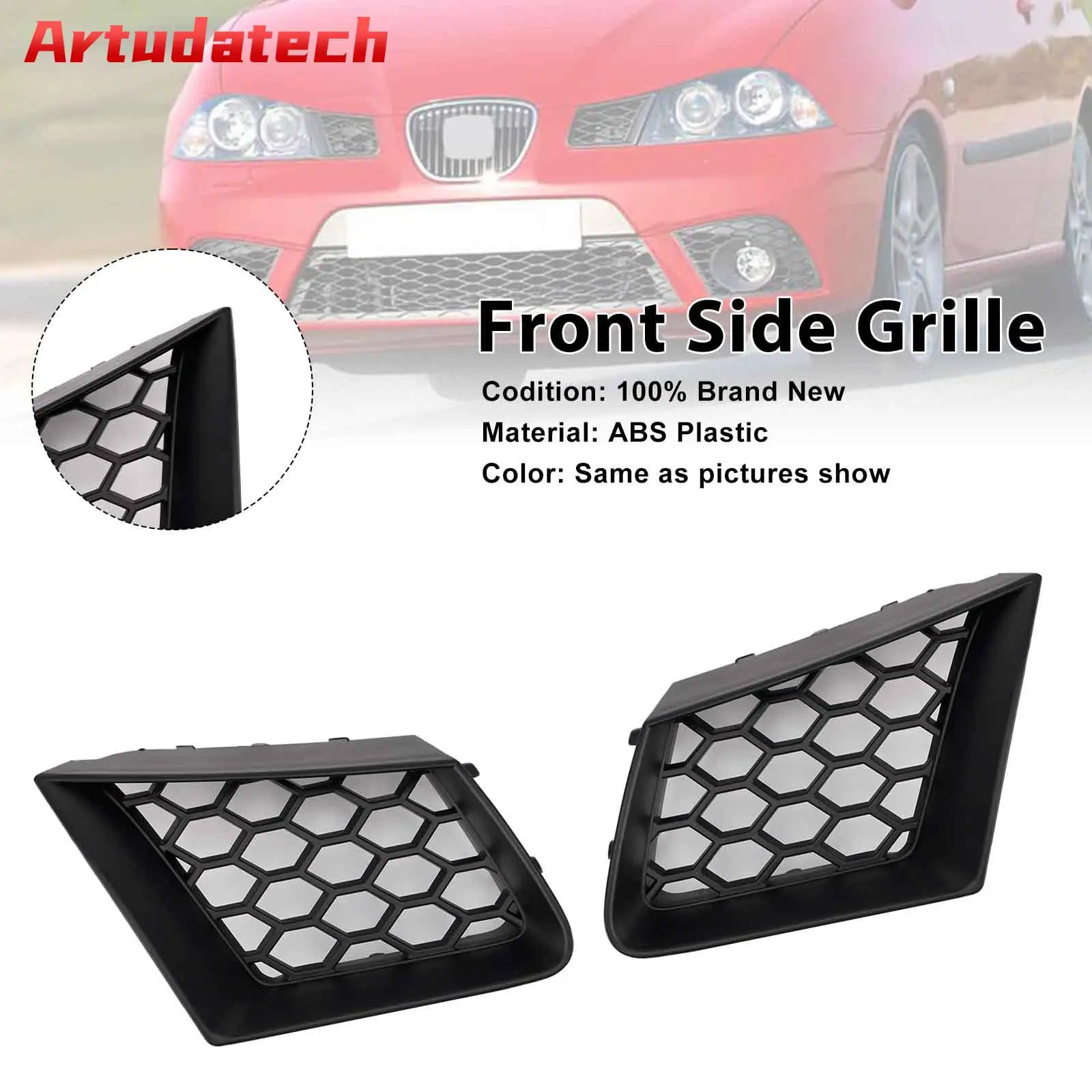 

Artudatech 2 шт. сотовая передняя решетка гриль подходит для Seat Ibiza Cordoba 6L 2002-2009 FR