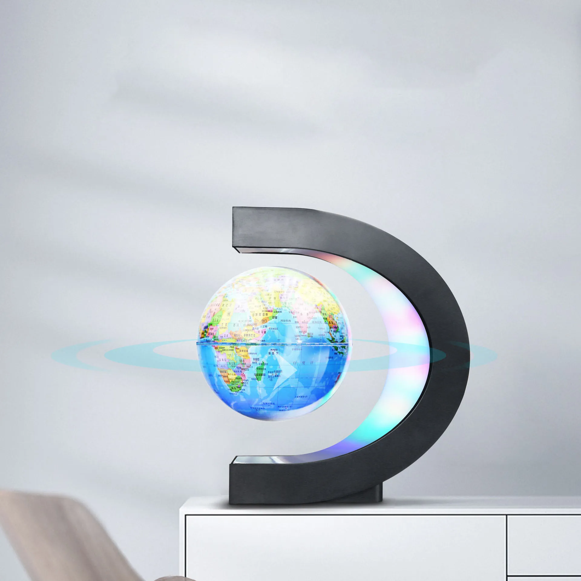 6 Inch Magnetic Levitation Globe Luminous Self Rotating Decoration Company Gift Geography School Teaching Supplies UK US EU AU