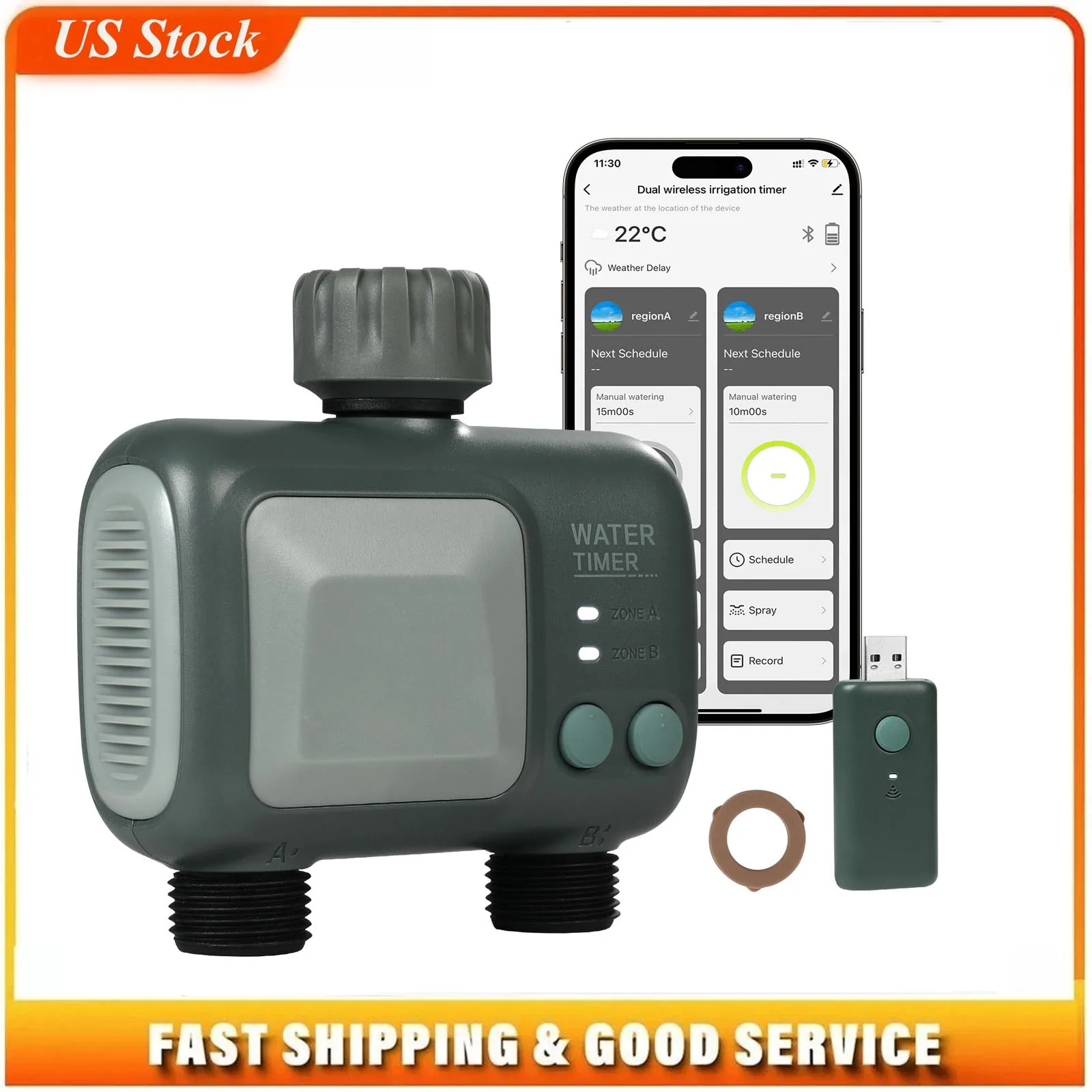 Tuya Smart Water Timer Garden Sprinkler WiFi Water Timer by 2 Way Rain Delay Filter Automatic Watering System Programmable Automatic Irrigation Controller Smart Irrigation System