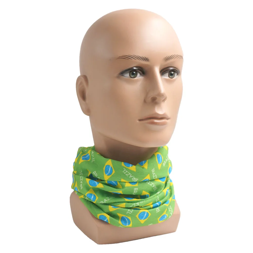 National Flag Bandana Worldwide National Football Team Fans Head Scarf Seamless Tube Snood Neck Gaiter Face Shield Mask Covering