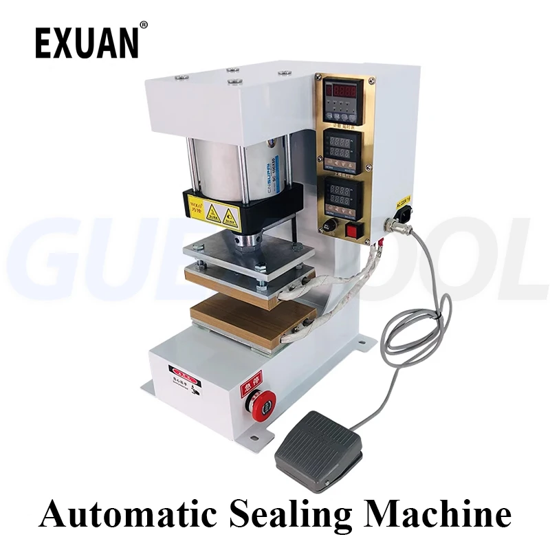 Pneumatic Vacuum Sealing Machine Automatic Embossing Stamping Machine Branding Machine Stripe Sealing Dual Temperature Control