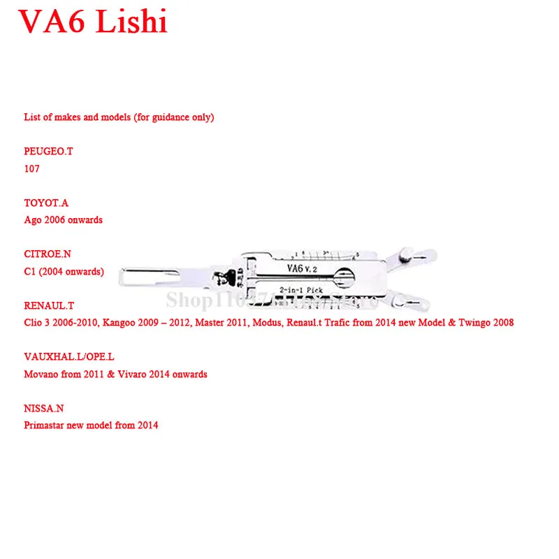أدوات إصلاح LISHI 2 IN 1 NE72 VA2T HU136 TOY51 RenaultV.2 لباب السيارة الأوتوماتيكي مفتوح لـ NISSA.N لـ Citroe.n لبيجو.T #4