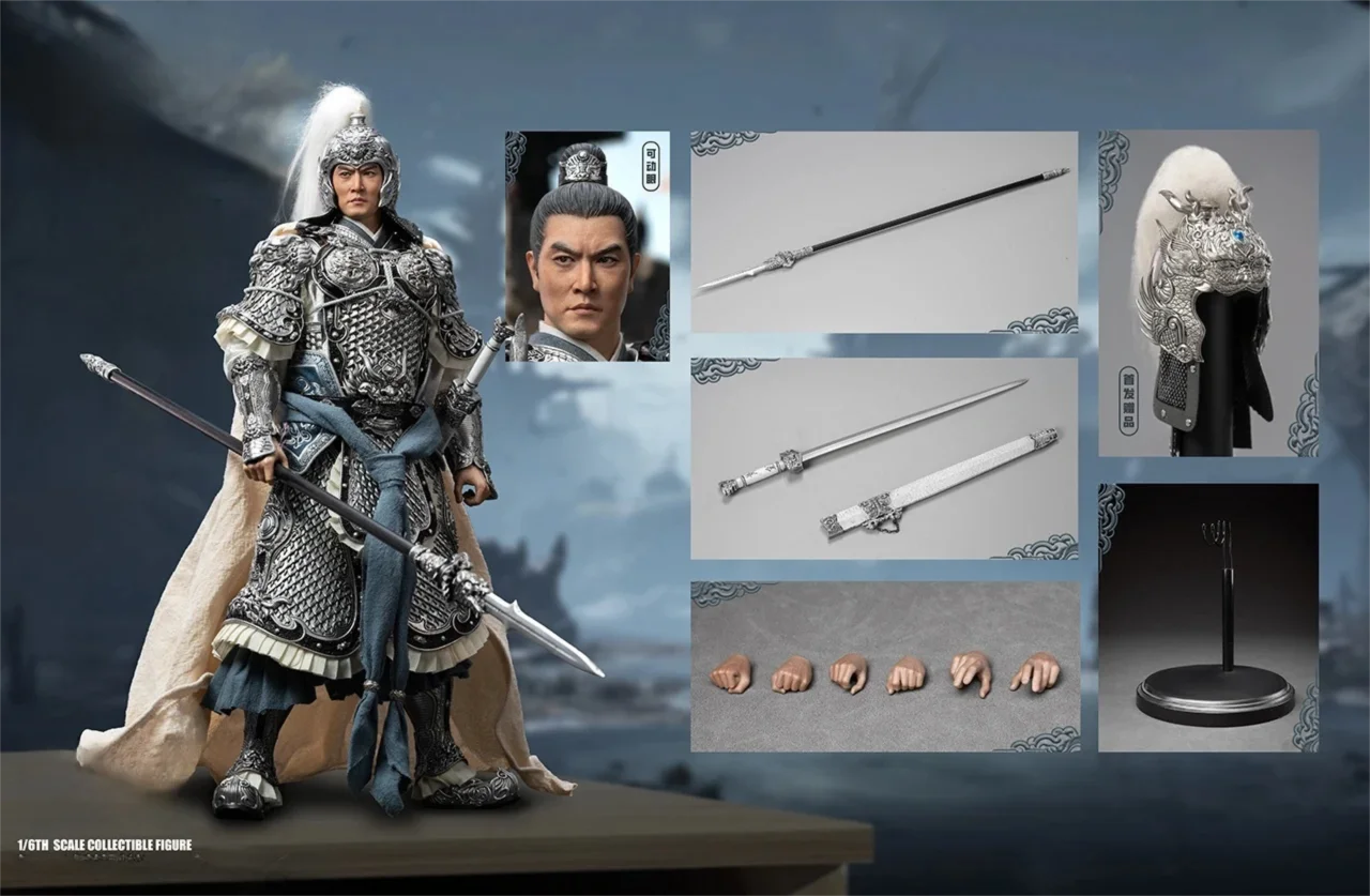 

1/6 Scale Three Kingdoms Changsheng Series Zhao Yun & Zilong Action Figures Collectible Toys Gift for Fans