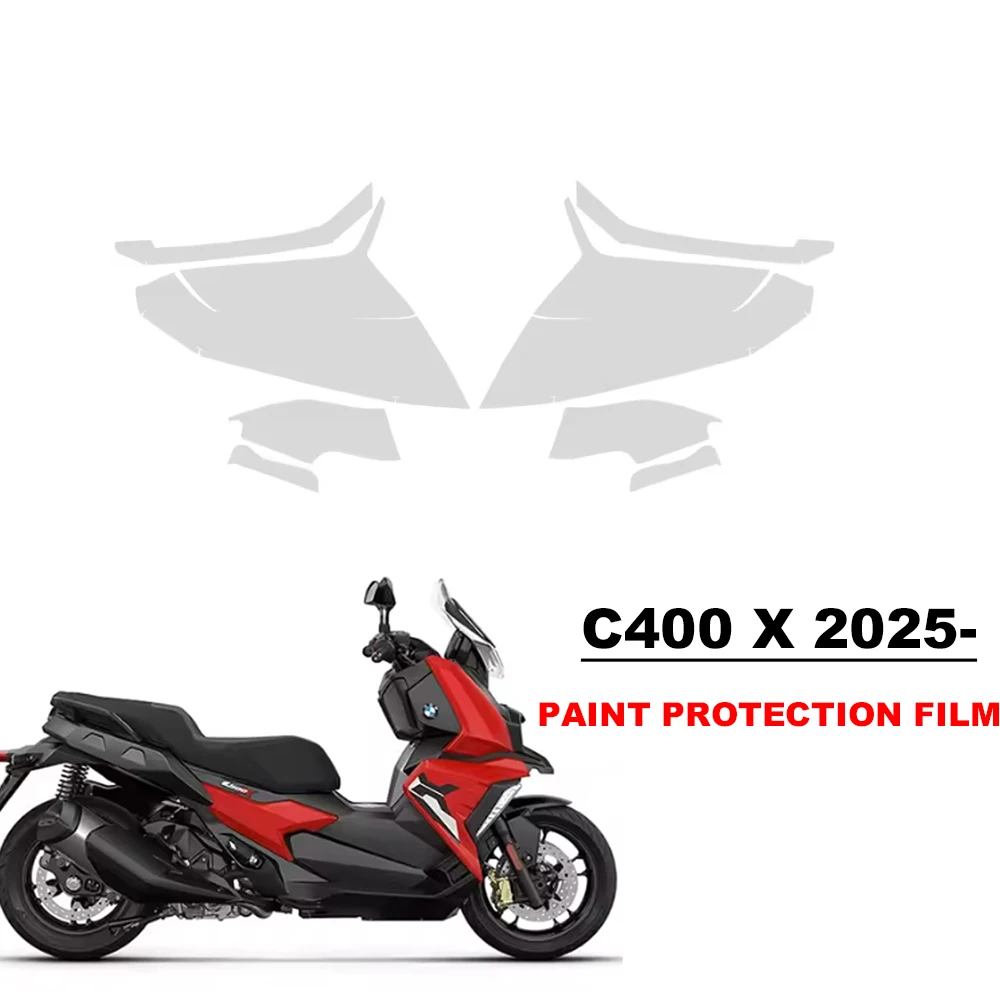 

For BMW C400X 2025 PPF Motorcycle TPU Paint Protection Film Anti-Scratch Kit C 400X Fairing Protective Film Kit