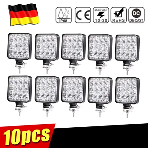 10-Pack 48W LED Work Lights