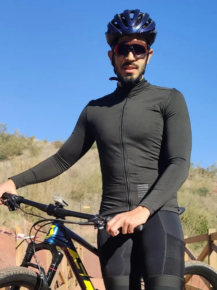 AliExpress YKYWBIKE Ykywbike Winter Cycling Jersey Men Thermal Fleece MTB Bicycle Clothing Long Sleeve Warm Road Tops Bike Cycling Jersey For 5-15℃