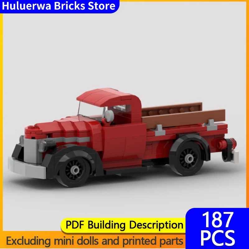 

Speed Hypercar Model MOC Building Bricks Classic Retro D-2 Pickup Truck Modular Technology Gifts Assemble Children Toys Suit