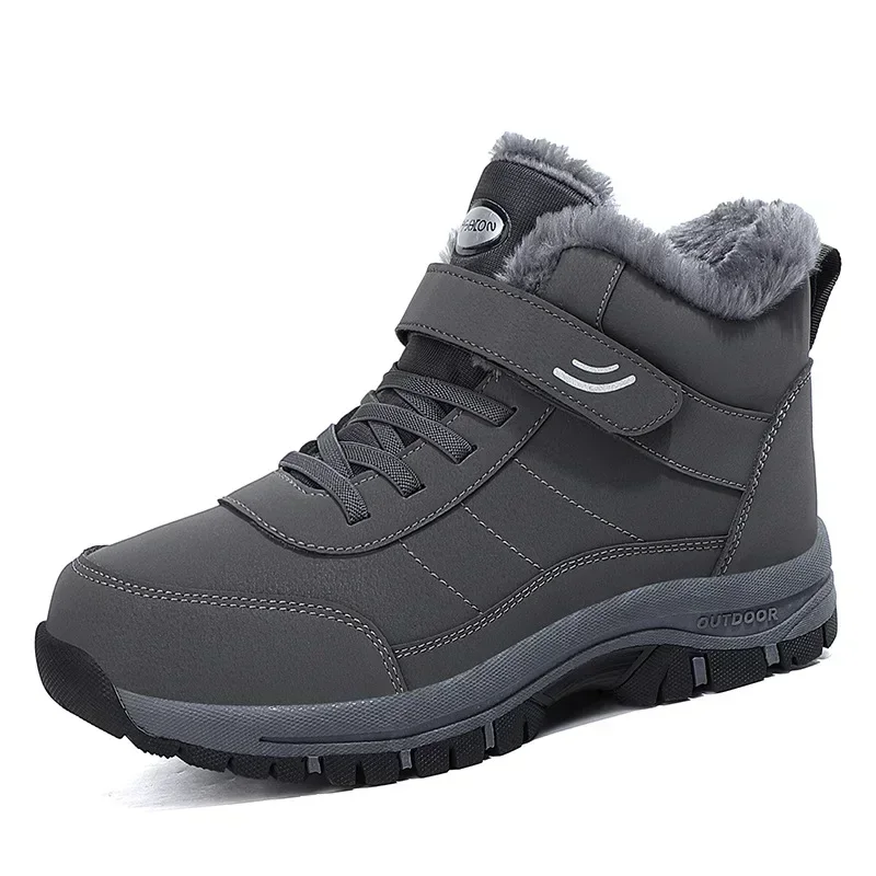 Inverno feminino masculino à prova dwaterproof água de pelúcia quente botas de neve unisex casal grosso antiderrapante caminhadas tornozelo sapatos confortáveis tênis ao ar livre