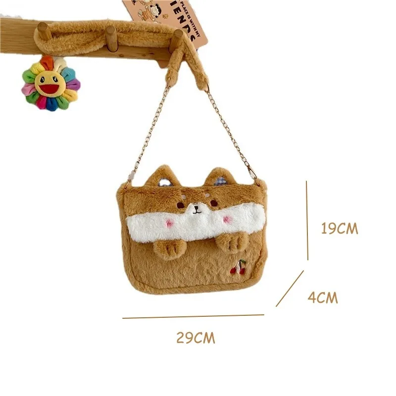 الشتاء لطيف حقيبة قطيفة على ظهره اليابانية Ins Jk موحدة حقيبة حقيبة ساعي لوليتا حقيبة كروسبودي ماكياج طفل فتاة أنيمي هدية الضفدع