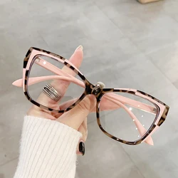 Gafas con diseño de ojo de gato para mujer, monturas de gafas con bloqueo de luz azul, gafas con filtro de rayos azules antirradiación, moda para mujer