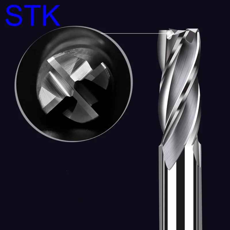 

Japan Import STK 1PCS HSSE Co8 M42 End Mill Cutter 1/16 5/64 3/32 1/8 5/32 3/16 1/4 CNC Straight Shank 2 4 Flute Milling Cutter