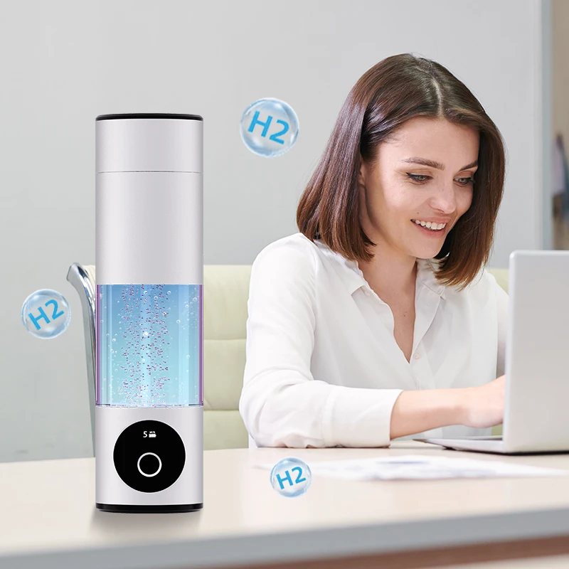 

Smart Library Latest UPS Charging Hydrogen Rich Water Cup Portable SPE PEM H2 Water Electrolysis Hydrogen Water Ionizer Generato