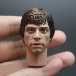 1/6 Luke SW Head Sculpt Mark Hamill Head Carving with Long Neck Model Fit 12'' Male Action Figure Body for Hobby Collection