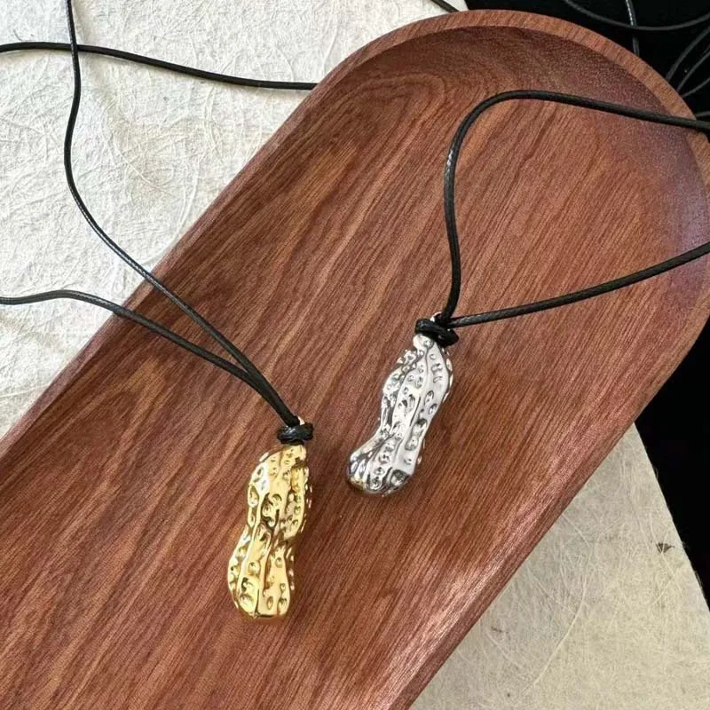 الإبداعية الفول السوداني قلادة قلادة جديدة سترة سلسلة حسن الحظ الميمون مجوهرات حبل سلسلة قلادة سحر الإكسسوارات هدية